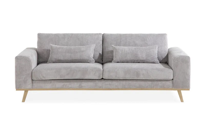 Copenhagen 3-sits Manchestersoffa - Ljusgrå (Art.nr 1705225) — Scandinavian Choice