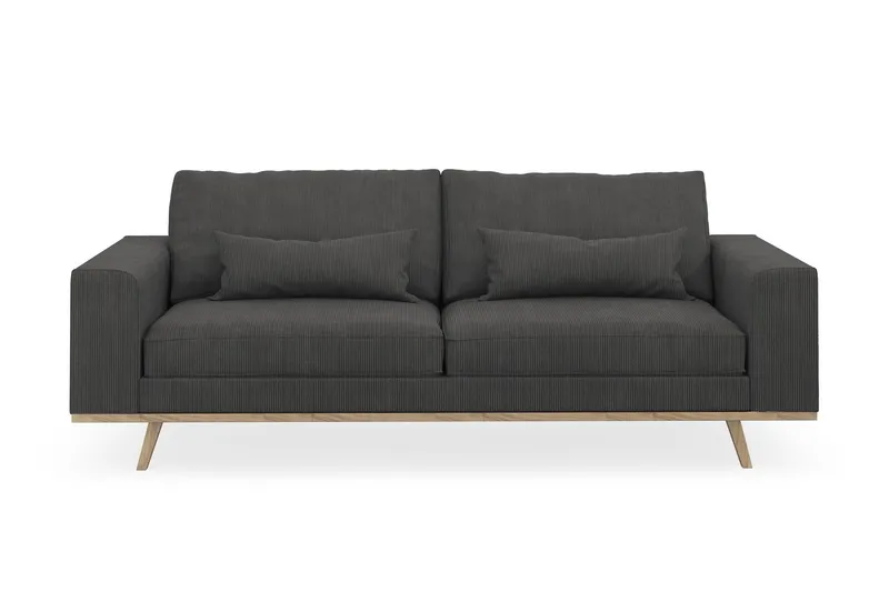 Copenhagen 3-sits Manchestersoffa - Mörkgrå (Art.nr 1729800) — Scandinavian Choice