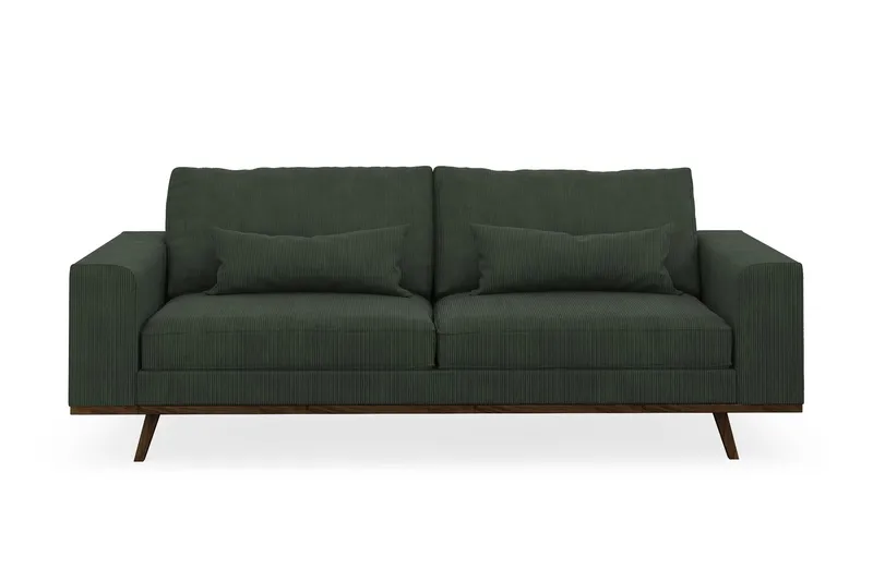 Copenhagen 3-sits Manchestersoffa - Mörkgrön (Art.nr 1729761) — Scandinavian Choice
