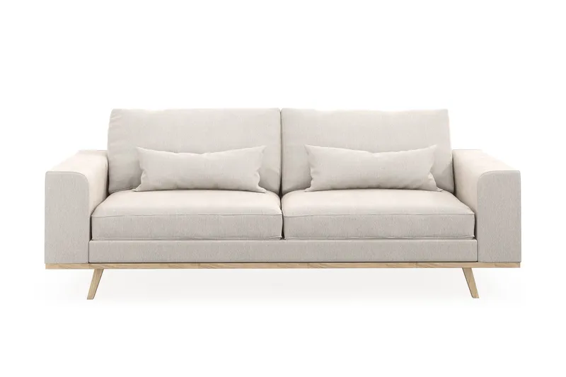 Copenhagen 3-sits Sammetssoffa - Krämvit (Art.nr 1729801) — Scandinavian Choice