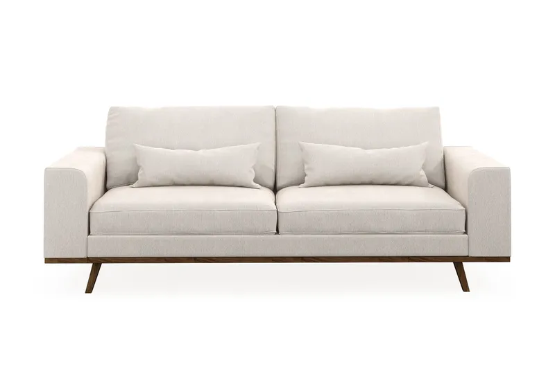 Copenhagen 3-sits Sammetssoffa - Krämvit (Art.nr 1729838) — Scandinavian Choice