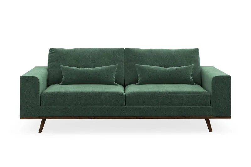 Copenhagen 3-sits Sammetssoffa - Mörkgrön (Art.nr 1729832) — Scandinavian Choice