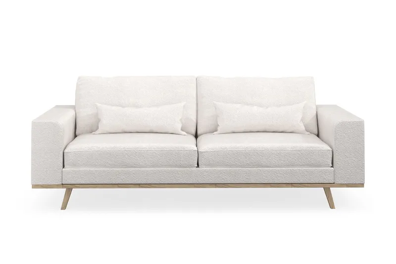 Copenhagen 3-sits Soffa i Bouclé - Vit (Art.nr 1729826) — Scandinavian Choice