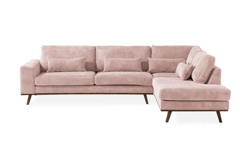 Copenhagen 4-sits Högervänd L-formad Divansoffa i Manchester - Rosa (Art.nr 1705206) — Scandinavian Choice
