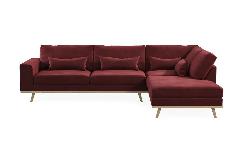 Copenhagen 4-sits Högervänd L-formad Divansoffa i Sammet - Lila (Art.nr 1704876) — Scandinavian Choice