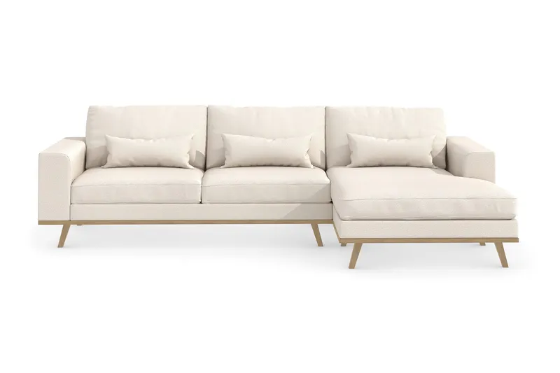 Copenhagen 4-sits Högervänd L-formad Divansoffa i Tyg - Beige (Art.nr 1704974) — Scandinavian Choice