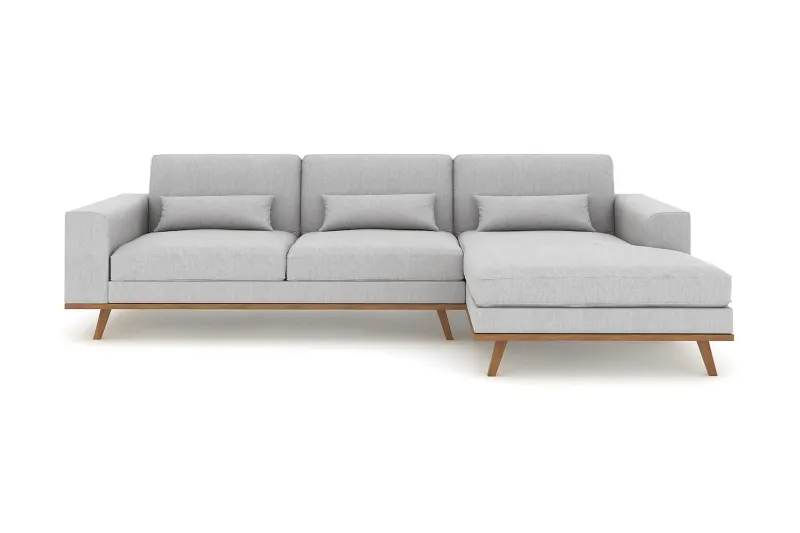 Copenhagen 4-sits Högervänd L-formad Divansoffa i Tyg - Grå (Art.nr 295821) — Scandinavian Choice