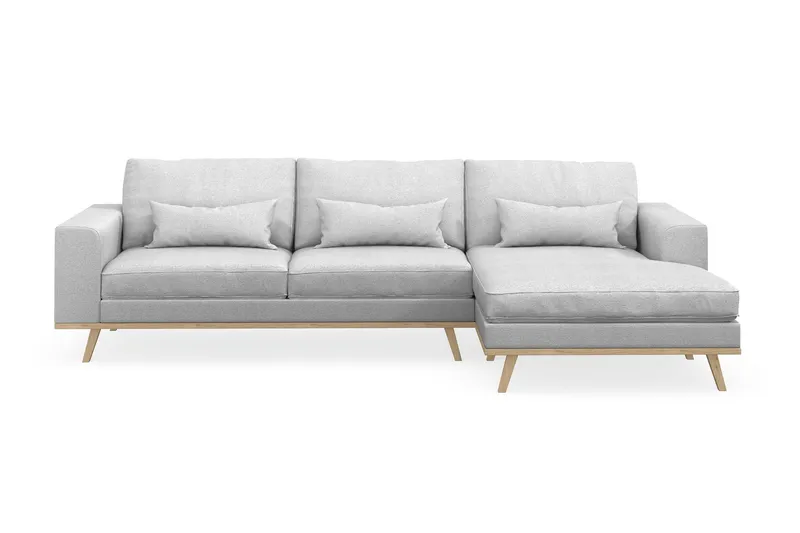 Copenhagen 4-sits Högervänd L-formad Divansoffa i Tyg - Ljusgrå (Art.nr 1704921) — Scandinavian Choice