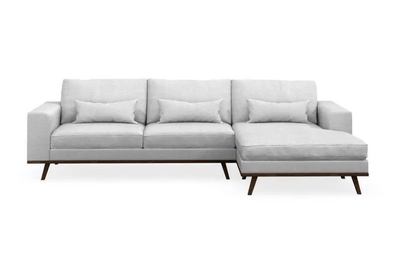Copenhagen 4-sits Högervänd L-formad Divansoffa i Tyg - Ljusgrå (Art.nr 1704962) — Scandinavian Choice