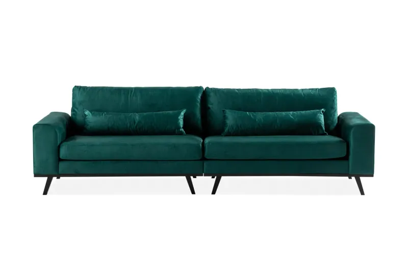 Copenhagen 4-sits Sammetssoffa - Grön — Scandinavian Choice