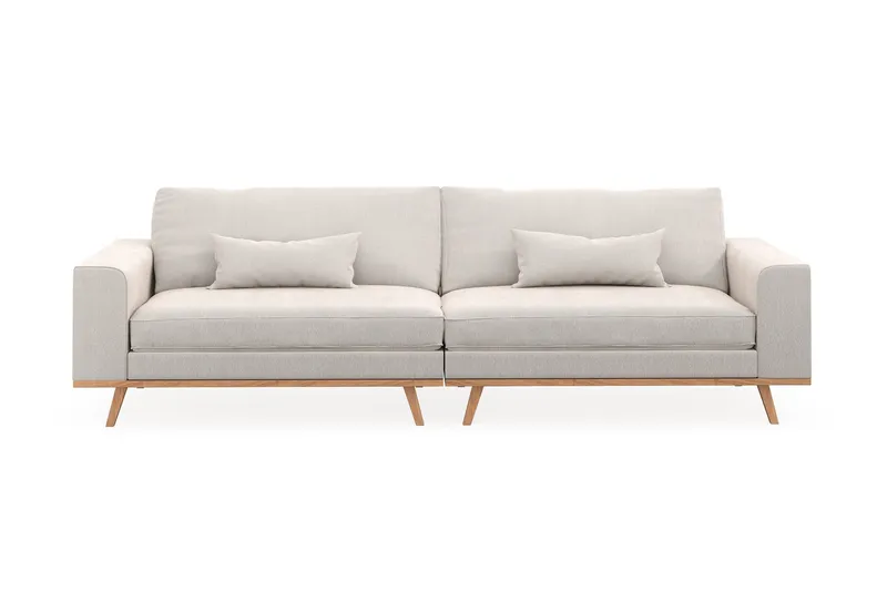 Copenhagen 4-sits Sammetssoffa - Krämvit (Art.nr 1481600) — Scandinavian Choice