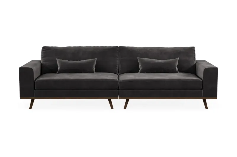 Copenhagen 4-sits Sammetssoffa - Mörkgrå (Art.nr 1705309) — Scandinavian Choice