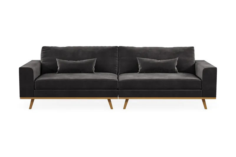 Copenhagen 4-sits Sammetssoffa - Mörkgrå (Art.nr 990114) — Scandinavian Choice