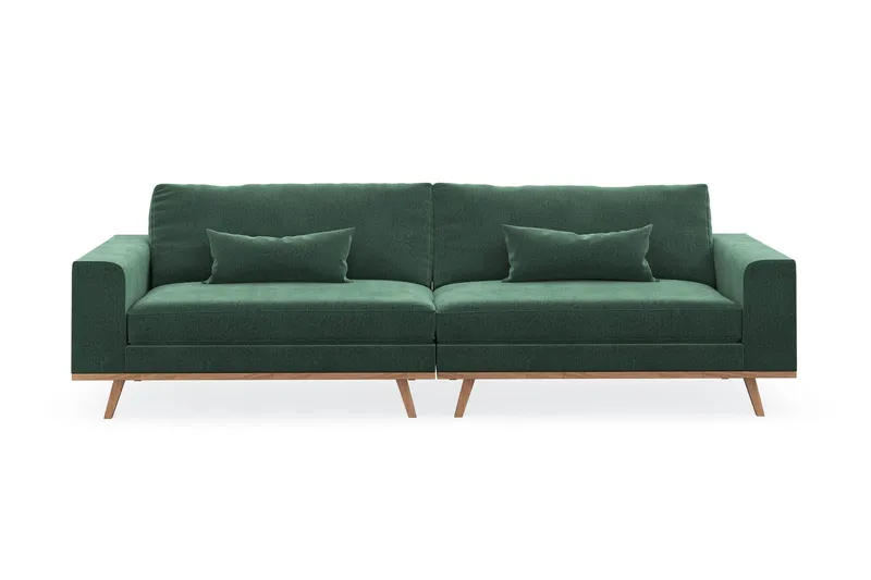 Copenhagen 4-sits Sammetssoffa - Mörkgrön (Art.nr 1481507) — Scandinavian Choice