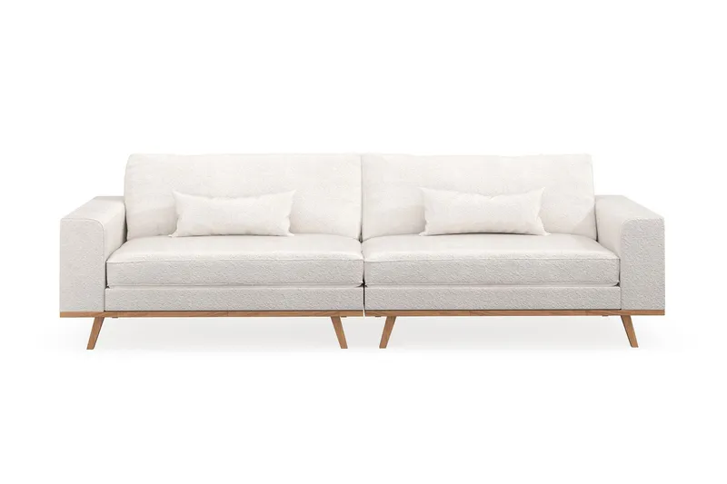 Copenhagen 4-sits Soffa i Bouclé - Vit (Art.nr 1481571) — Scandinavian Choice