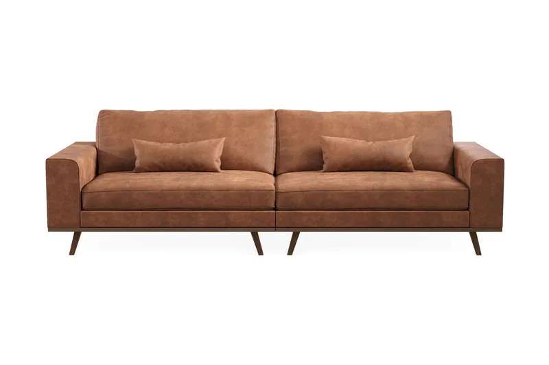 Copenhagen 4-sits Soffa i Konstläder - Brun (Art.nr 1705276) — Scandinavian Choice