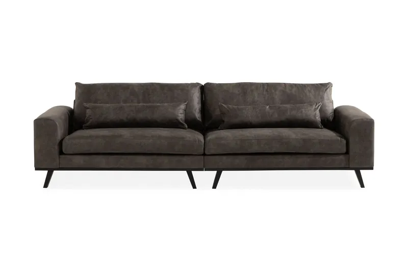 Copenhagen 4-sits Soffa i Konstläder - Mörkgrå — Scandinavian Choice