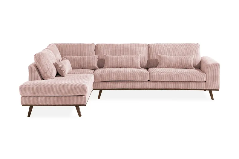 Copenhagen 4-sits Vänstervänd L-formad Divansoffa i Manchester - Rosa (Art.nr 1705188) — Scandinavian Choice