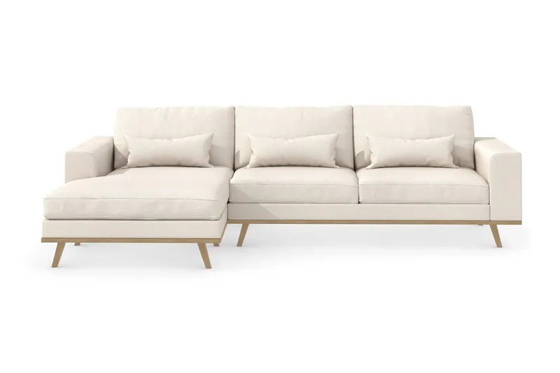 Copenhagen 4-sits Vänstervänd L-formad Divansoffa i Tyg - Beige (Art.nr 1705029) — Scandinavian Choice