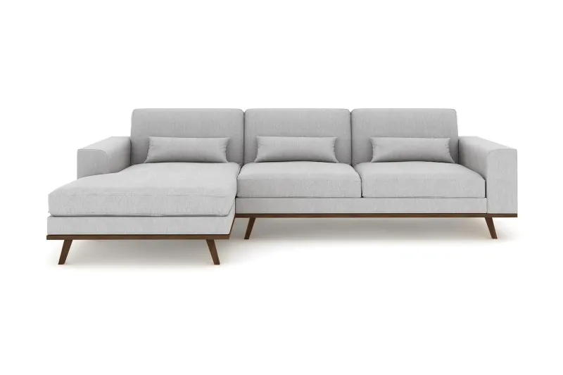 Copenhagen 4-sits Vänstervänd L-formad Divansoffa i Tyg - Grå (Art.nr 1705352) — Scandinavian Choice