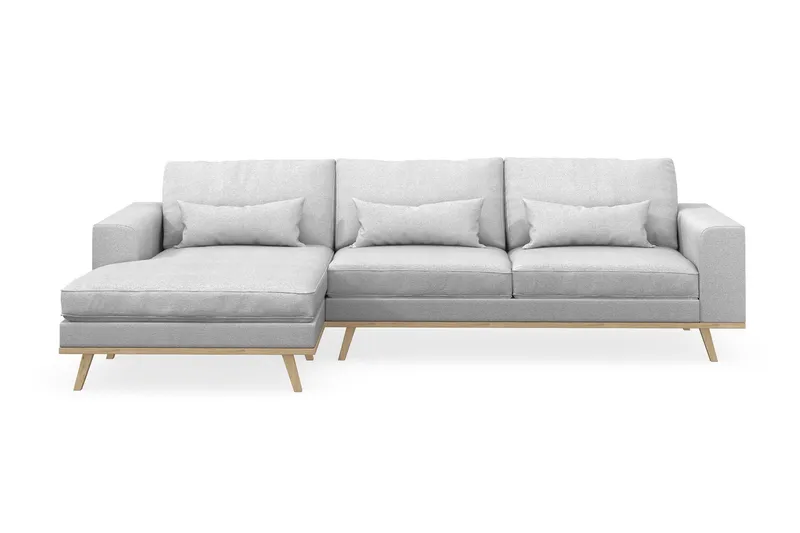 Copenhagen 4-sits Vänstervänd L-formad Divansoffa i Tyg - Ljusgrå (Art.nr 1705040) — Scandinavian Choice