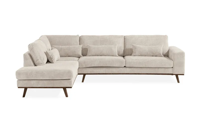 Copenhagen 4-sits Vänstervänd L-formad Schäslongsoffa i Manchester - Beige (Art.nr 1704970) — Scandinavian Choice