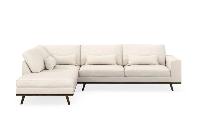 Copenhagen 4-sits Vänstervänd L-formad Schäslongsoffa i Manchester - Beige (Art.nr 1729735) — Scandinavian Choice