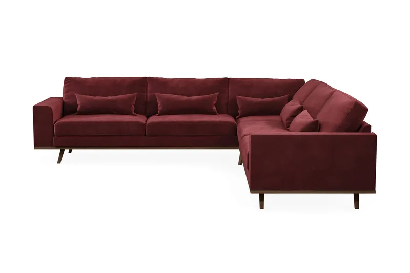 Copenhagen 6-sits L-formad Hörnsoffa i Sammet - Lila (Art.nr 1705158) — Scandinavian Choice
