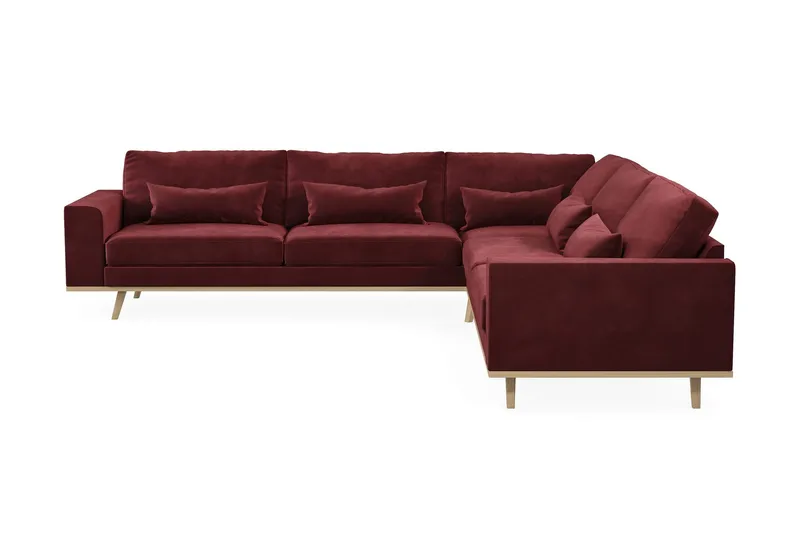 Copenhagen 6-sits L-formad Hörnsoffa i Sammet - Lila (Art.nr 1704920) — Scandinavian Choice