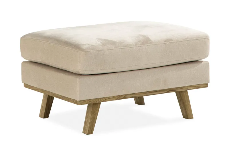 Copenhagen Fotpall Sammet - Beige (Art.nr 1784515) — Scandinavian Choice