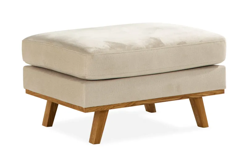 Copenhagen Fotpall Sammet - Beige (Art.nr 698577) — Scandinavian Choice