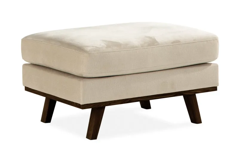Copenhagen Fotpall Sammet - Beige (Art.nr 1784445) — Scandinavian Choice