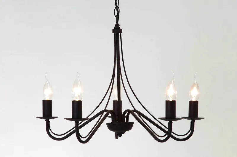 Country Ljuskrona 5L E14 rustik - Svart — Trio Lighting