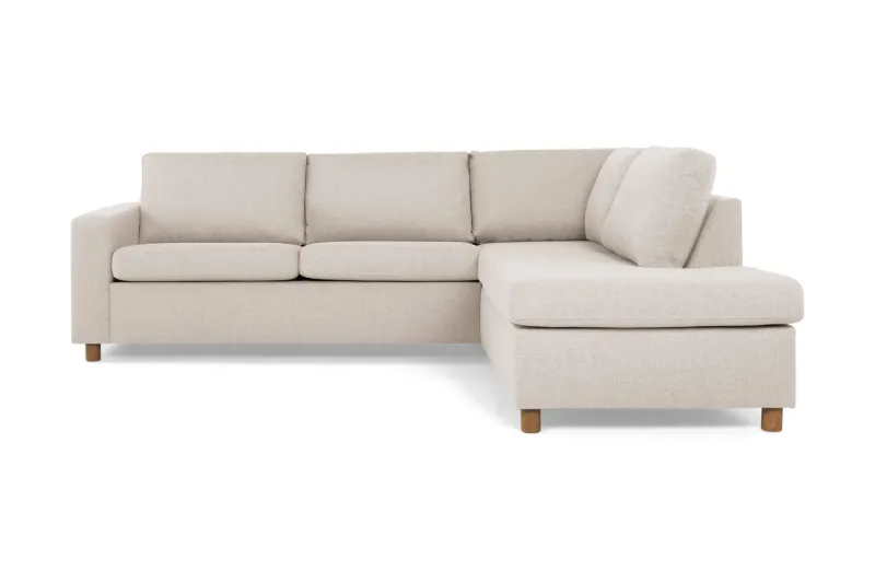 Crazy 3-sits Högervänd L-formad Schäslongsoffa i Tyg - Beige (Art.nr 139120) — Basic Home