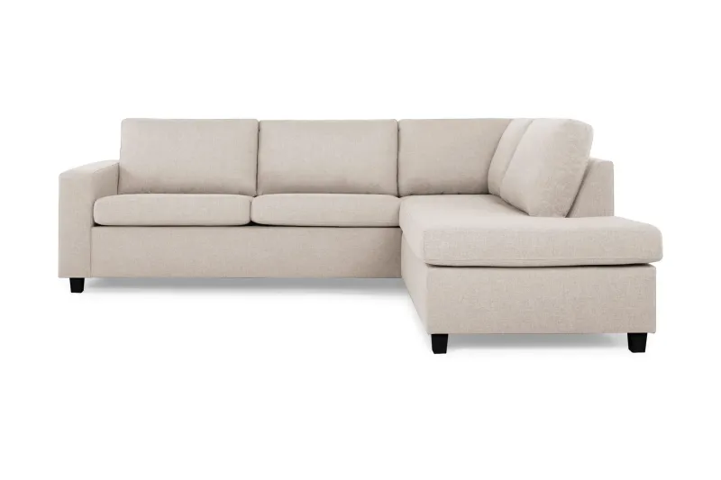 Crazy 3-sits Högervänd L-formad Schäslongsoffa i Tyg - Beige (Art.nr 155518) — Basic Home