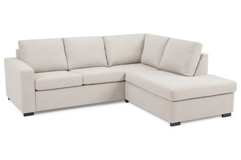 Crazy 3-sits Högervänd L-formad Schäslongsoffa i Tyg - Beige (Art.nr 1791469) — Basic Home