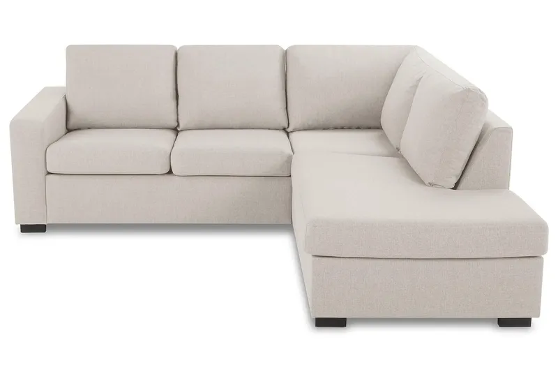 Crazy 3-sits Högervänd L-formad Schäslongsoffa i Tyg - Beige (Art.nr 1791501) — Basic Home