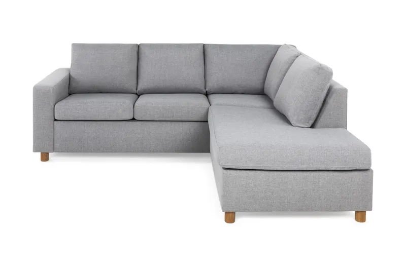 Crazy 3-sits Högervänd L-formad Schäslongsoffa i Tyg - Grå (Art.nr 139191) — Basic Home