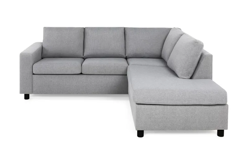 Crazy 3-sits Högervänd L-formad Schäslongsoffa i Tyg - Grå (Art.nr 138969) — Basic Home