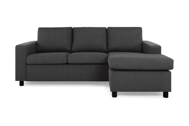 Crazy 3-sits Vändbar L-formad Divansoffa i Tyg - Antracit (Art.nr 139379) — Antracit