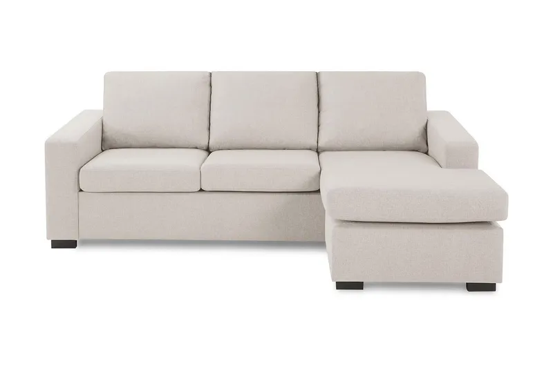 Crazy 3-sits Vändbar L-formad Divansoffa i Tyg - Beige (Art.nr 1791484) — Beige