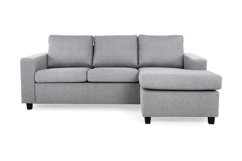 Crazy 3-sits Vändbar L-formad Divansoffa i Tyg - Grå (Art.nr 155622) — Grå