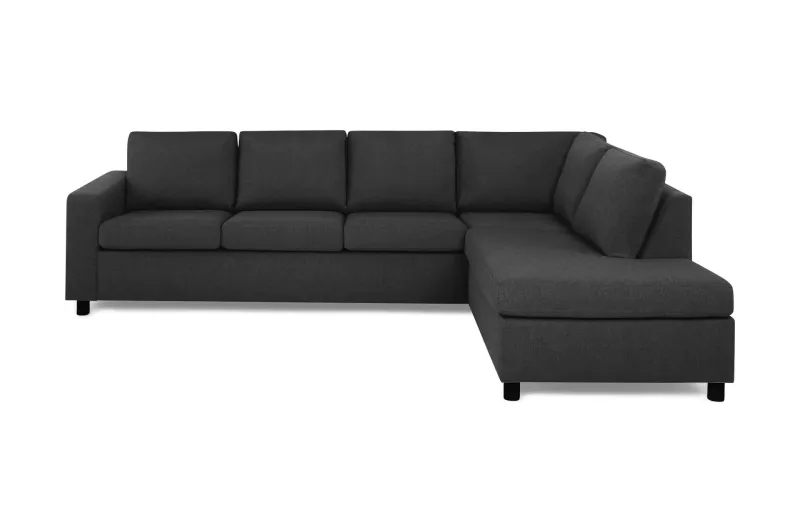 Crazy 4-sits Högervänd L-formad Schäslongsoffa i Tyg - Antracit (Art.nr 139417) — Antracit