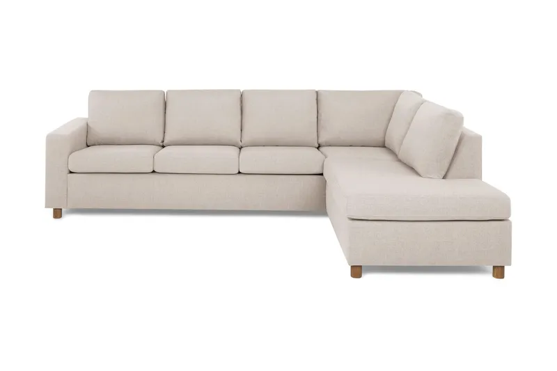 Crazy 4-sits Högervänd L-formad Schäslongsoffa i Tyg - Beige (Art.nr 138974) — Beige