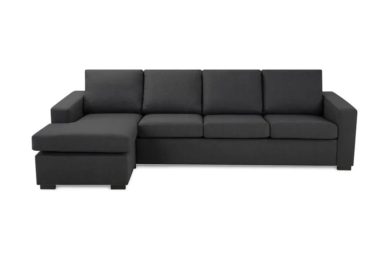 Crazy 4-sits Vändbar L-formad Divansoffa i Tyg - Mörkgrå (Art.nr 1791371) — Mörkgrå