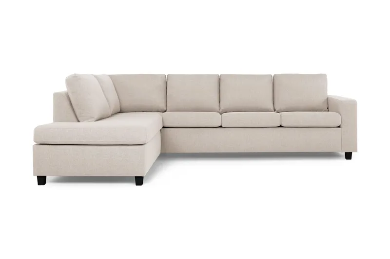 Crazy 4-sits Vänstervänd L-formad Schäslongsoffa i Tyg - Beige (Art.nr 155528) — Basic Home