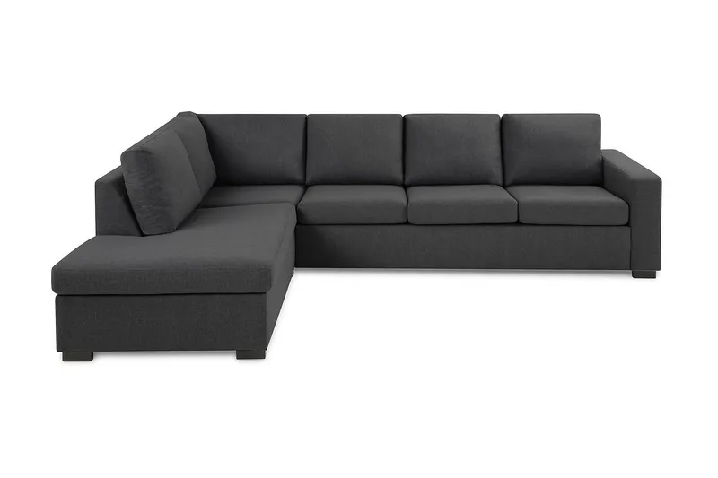 Crazy 4-sits Vänstervänd L-formad Schäslongsoffa i Tyg - Mörkgrå (Art.nr 1791408) — Mörkgrå