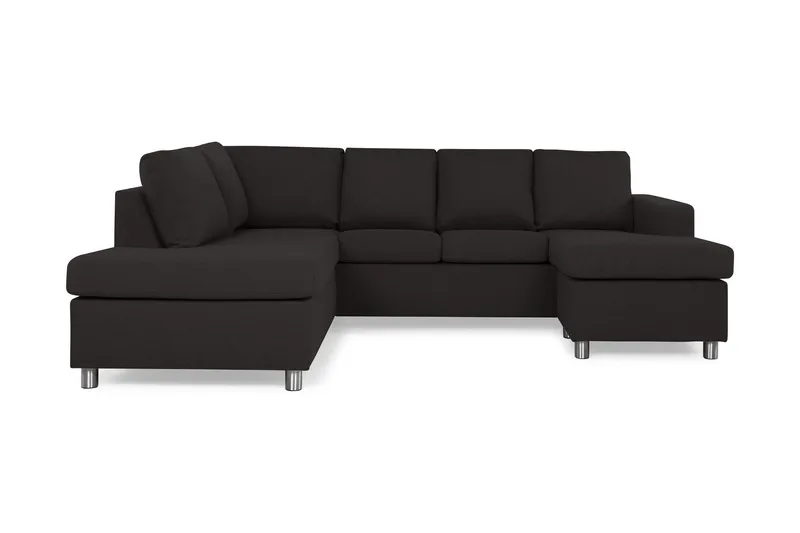 Crazy 4-sits Vänstervänd U-formad Large Soffa med Divan och Schäslong i Tyg - Antracit (Art.nr 139133) — Antracit