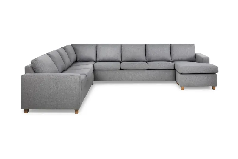 Crazy 7-sits Högervänd U-formad XX-Large Hörnsoffa med divan i Tyg - Grå (Art.nr 155645) — Grå