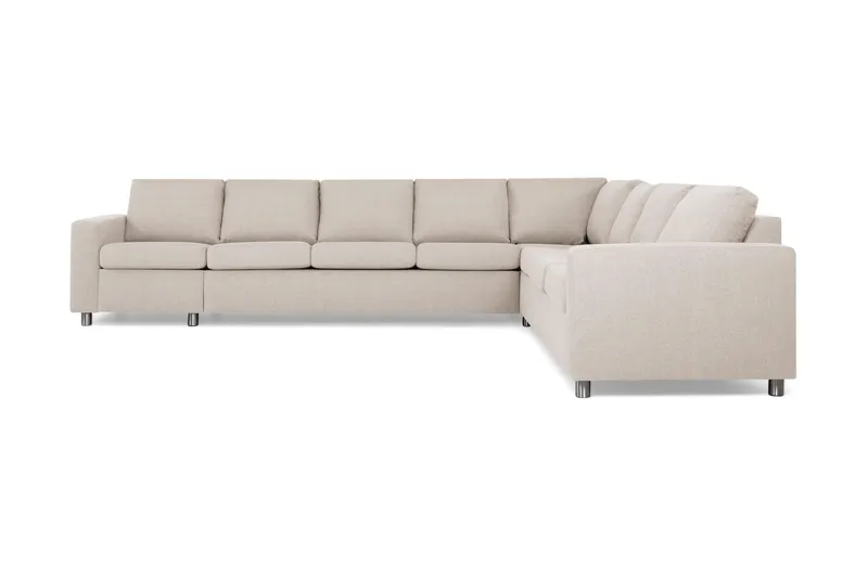 Crazy 7-sits Vändbar L-formad XX-Large Hörnsoffa i Tyg - Beige (Art.nr 139488) — Basic Home